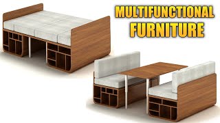 MULTIFUNCTIONAL FURNITURE FOR SMALL SPACES  Space Saving Furniture Ideas 2021 [upl. by Marabel745]