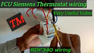 FCU Siemens Thermostat wiring in hindi Siemens Thermostat RDF340 wiring [upl. by Atinej]