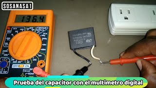 como probar si un capacitor  condensador de abanico o ventilador funciona con y sin el multimetro [upl. by Gaige]