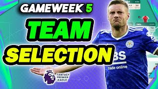 WILDCARD ACTIVE  MY FPL GAMEWEEK 5 TEAM SELECTION  Fantasy Premier League 202425 [upl. by Ivon]