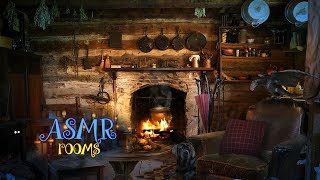 Hagrids Hut REMAKE  Harry Potter Inspired ASMR  Cozy fireplace Thunderstorm Fang and Dragon [upl. by Ruthven]