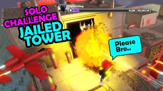 tds jailed towers Challenge Map SOLO can i win  Tower Defense Simulator Roblox [upl. by Ellak936]