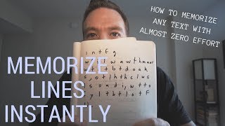 HOW TO MEMORIZE LINES INSTANTLY SERIOUSLY [upl. by Krug]