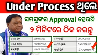 Under Process ଥିଲେ ୨ ମିନିଟରେ Approve କରନ୍ତୁ How To Solve Subhadra Yojana Under Process Problem [upl. by Nathanael247]