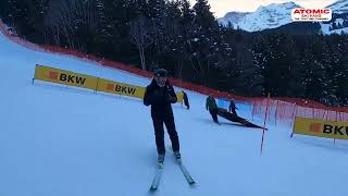 Wengen slalom Jan 14 2024  Race inspection with Gauthier de Tessières and the race course 2nd run [upl. by Iras122]