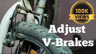 🚴 How to adjust V BRAKES 🚴‍♀️ on BTWIN Rockrider 🚴‍♀️cycling howto brakes vbrakes rockrider [upl. by Oleic102]