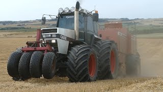 Case 2294 Hill Climbing w Hesston 4900 Big Baler Behind  PURE POWER  Danish Agriculture [upl. by Allisan]