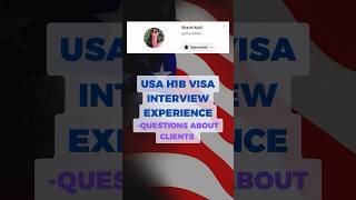 USA H1B visa interview  Questions asked about client  October 2023 usavisa workvisa [upl. by Airdnaed]