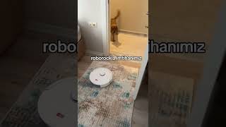 robot süpürge vs cocker roborock robotsüpürge robot keşfet köpek youtubeshorts viralvideo [upl. by Os]