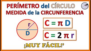 PERÍMETRO del CÍRCULO o LONGITUD de la CIRCUNFERENCIA  Super fácil [upl. by Cai]