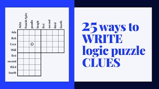 25 Ways To WRITE Logic Puzzle Clues [upl. by Deane]