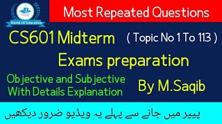 cs601 midterm preparation 2022 cs601midterm preparation cs601 midterm exams 2022 by Msaqib [upl. by Leasa]