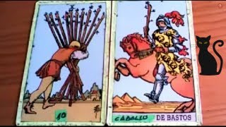 Combinaciones tarot con EL DIEZ DE BASTOS  ARCANOS MENORES DE BASTOS Por TARA [upl. by Aleakcim223]