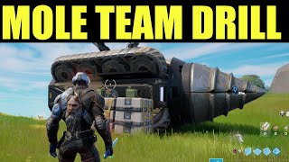 visit mole team drill sites  Fortnite MOLE TEAM DRILL SITE Location [upl. by Aleta]