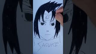 sasuke full collor shortvideo naruto art [upl. by Namrac]