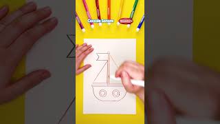 Disegnamo una Nave ⛵️ disegniperbambini scuoladidisegno  Coccole Sonore [upl. by Ardnalac]