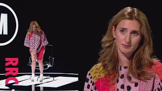 Jessica Knappett dramatic walk on and sit down in spotted dress [upl. by Harbison525]