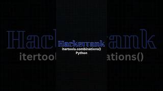 Hackerrank itertoolscombinations  Hackerrank Python Solutions [upl. by Araid]