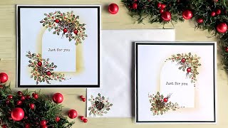 A Festive Arch Decked with Holly by Jo Rice  A Lavinia Stamps Tutorial [upl. by Clauddetta]