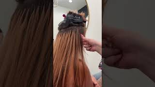 Process Video of Bellami Ktip hair extensions hairextensions bellamihair floridahairstylist [upl. by Vincelette]