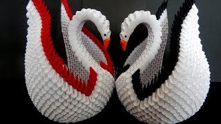 3d origami swan tutorial  DIY Paper Crafts Swan [upl. by Atikihs]