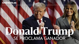 TRUMP se proclama GANADOR quotNos permite hacer América grande de nuevoquot  ELECCIONES EEUU [upl. by Netloc]