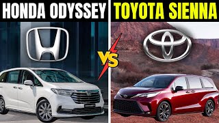 2024 Toyota Sienna vs Honda Odyssey The Ultimate Minivan Comparison Guide [upl. by Yrem]