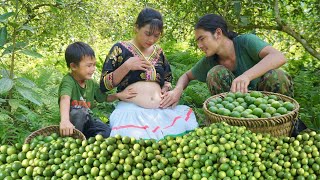 go pick lemons with pregnant mother sell buy toys for son farm life SURVIVAL ALONE [upl. by Kaleena]