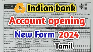 Indian Bank Account Opening Form In Tamil 2024Account Opening Form Indian Bank [upl. by Gerhardt72]