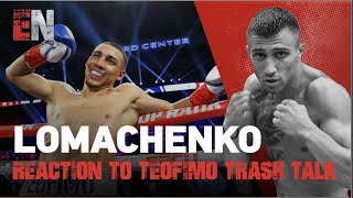 Lomachenko Shares His Reaction To Teofimo Lopez Trash Talking  EsNews Boxing [upl. by Shae721]