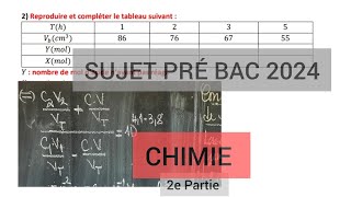 R003SUJET PRÉBAC CHIMIE 2 [upl. by Delcine]