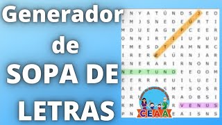 Generador de sopa de letras CEAA [upl. by Kazmirci146]