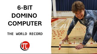 WORLD RECORD 6bit domino computer 10 000 dominoes [upl. by Ahsinit]