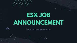 ESX Fivem Job Announcement  FiveM Script [upl. by Gnart]