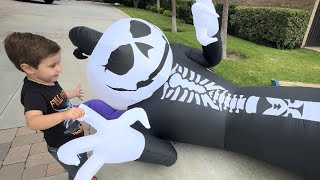 12 ft Inflatable Pumpkin Head Reaper Halloween Yard Inflatable [upl. by Hildy]