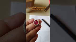 Best price diamonds rings with RUBY jewellery shortvideo [upl. by Philcox233]