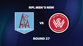 NPL Men’s NSW Round 27 APIA Leichhardt FC v Western Sydney Wanderers FC [upl. by Annawal801]