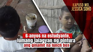 6anyos na estudyante lumang lalagyan ng pintura ang ginamit na lunch box  Kapuso Mo Jessica Soho [upl. by Johnstone379]