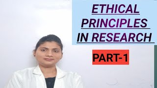 Ethical Principles In Research  Part1 [upl. by Arad]