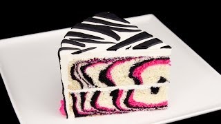 How to Make a Pink Zebra Cake Tutorial from Cookies Cupcakes and Cardio [upl. by Niltiac660]