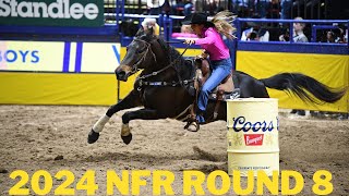 2024 NFR Barrel Racing  Round 8 [upl. by Hnao]