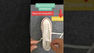 Best Way to Bar Lace Converse Low Shoelace Tutorial [upl. by Laverne]