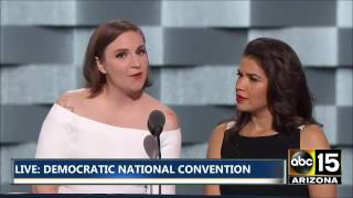 FULL America Ferrera amp Lena Dunham  Democratic National Convention [upl. by Solakcin]