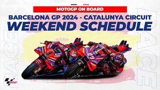 LIVE Data MotoGP Weekend Schedule Barcelona GP 2024  Catalunya Circuit [upl. by Crean]