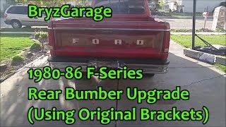 198086 Ford FSeries Rear Bumper Upgrade Using Original Brackets [upl. by Aicilef415]