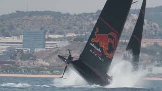 Alinghi Americas Cup crash that injured grinder [upl. by Eiramalegna]