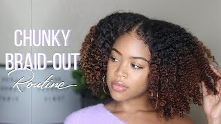 My Chunky Braid Out Routine✨ [upl. by Acilegna49]