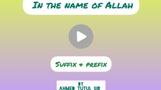 Suffix amp prefix  part 04 [upl. by Madalyn]