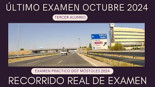 EXAMEN PRÁCTICO de CONDUCIR en MÓSTOLES  DÍA 18 DE OCTUBRE 2024  RECORRIDO REAL TERCER ALUMNO [upl. by Dimmick]