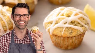 Easy Lemon Poppy Seed Muffins Recipe [upl. by Rafaellle]